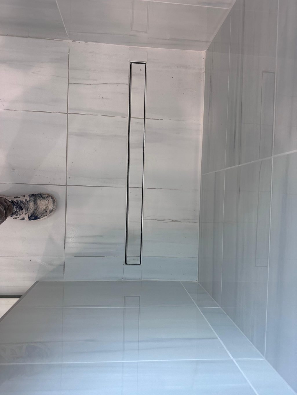 Custom Floor Drain in Master Shower Install 