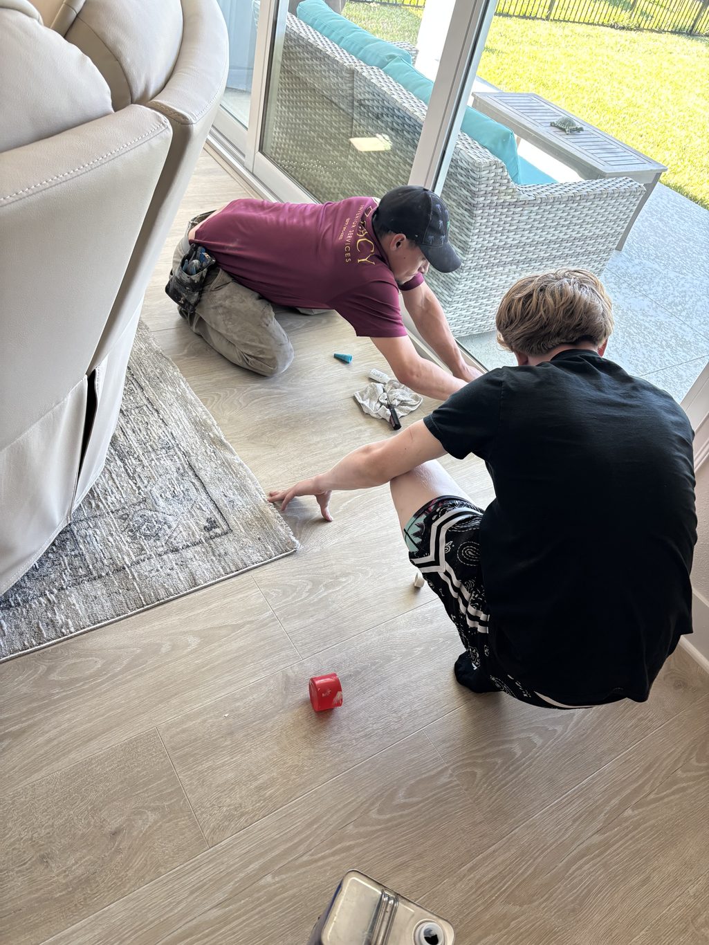 How to install flooring at door openings.