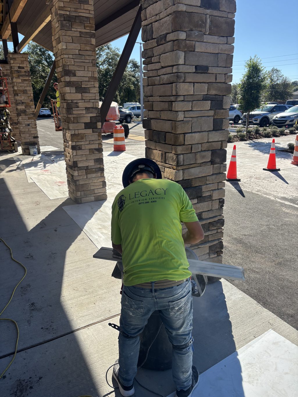 Outdoor Stone install