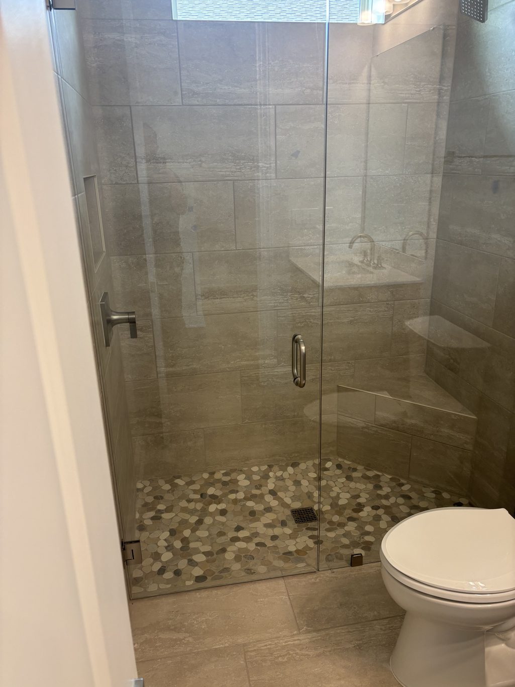 Marble Shower Floor Install 